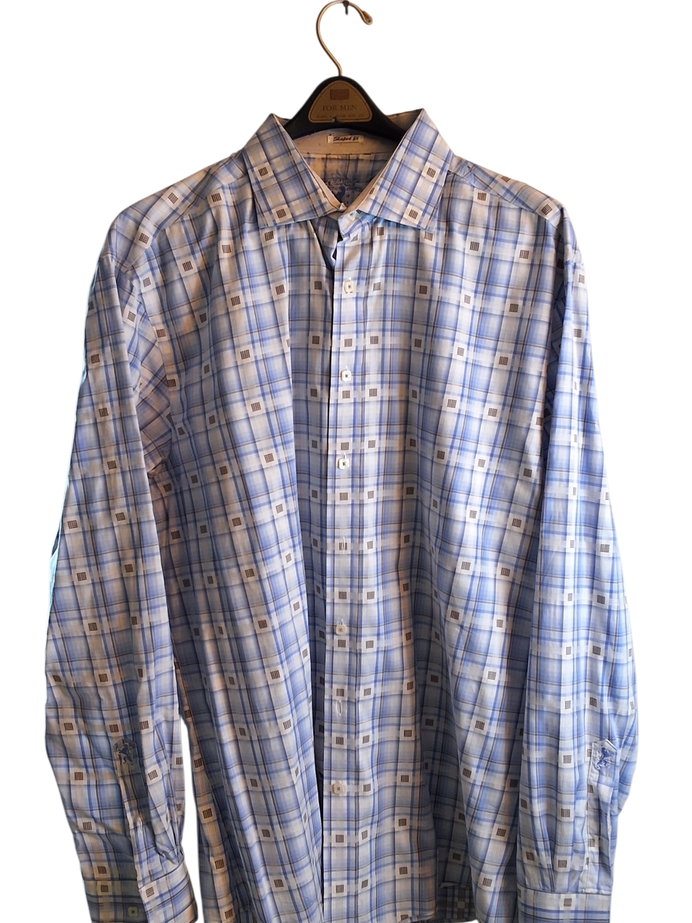 Bugatchi Shaped Fit Mens Long Sleeve Dress Shirt